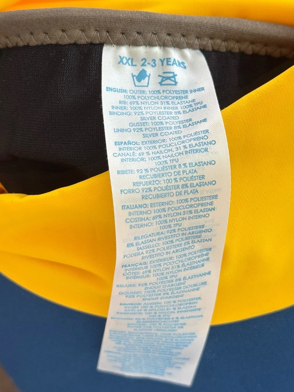 Kids Blue and Yellow Swim Nappy